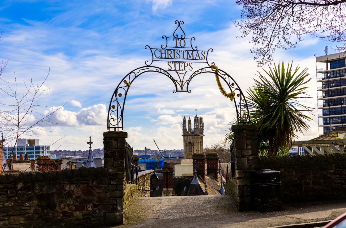 Christmas steps in Bristol